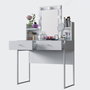 Hanah Home Mesa de Maquillaje con 9 Focos en Blanco